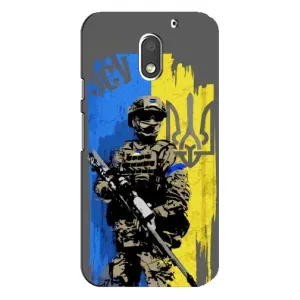 Чохли з принтом (Воїни ЗСУ) для Motorola MOTO E3 (Солдат ЗСУ)