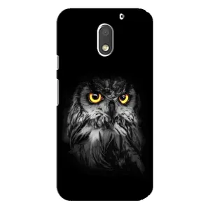 Чехлы с принтом СОВЫ для Motorola MOTO E3 (Сова на чёрном)