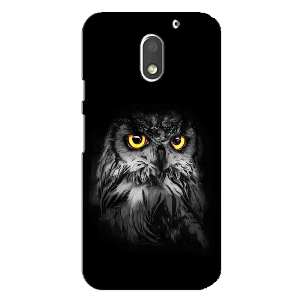 Чехол с рисунком «Сова на чёрном» для Motorola MOTO E3 Чехол с рисунком «Сова на чёрном» для Motorola MOTO E3