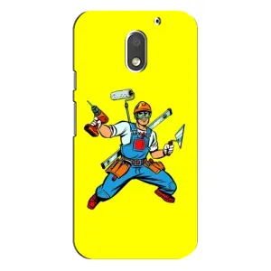 Силиконовый бампер (Работники) на Motorola MOTO E3 (Строитель)