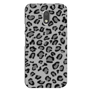 Чехол с леопардовым принтом на Motorola MOTO E3 (Темный леопрад)