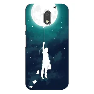 Чехол (ТПУ) с планетами на Motorola MOTO E3 (To The moon)