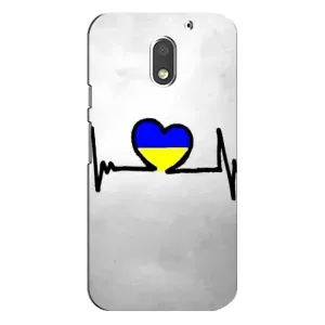 Силиконовый Чехол на Motorola MOTO E3 (Я-Украина) (Украинская кардиограмма)