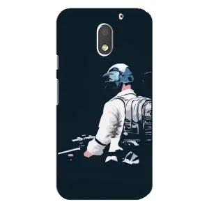 Силиконовый чехол с картинкой "Герой Pubg" на Motorola MOTO E3 (В экиперовке)