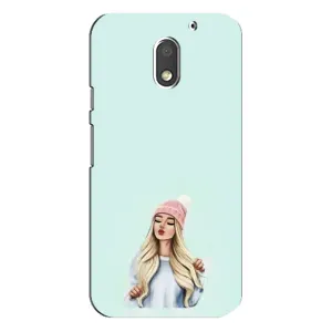 Силіконовый Чохол на Motorola MOTO E3 з картинкой Модных девушек (В шапці)