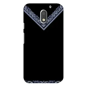 Силиконовый Чехол на Motorola MOTO E3 (Воротник вышиванки)