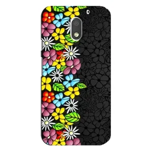 Чохол з Квітами для Motorola MOTO E3 (Яскраві квіти)