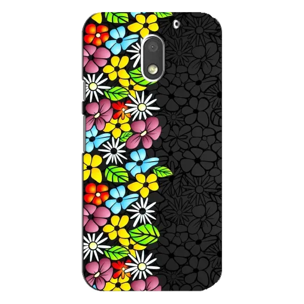 Чехол с рисунком «Яркие цветы» для Motorola MOTO E3