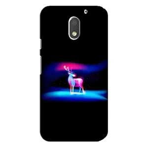 Силиконовый бампер с картинкой животных для Motorola MOTO E3 (Яркий олень)