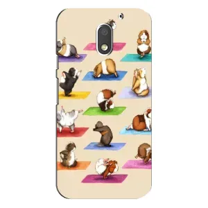 Чехол с Прикольным принтом на Motorola MOTO E3 (Ёга свинок)