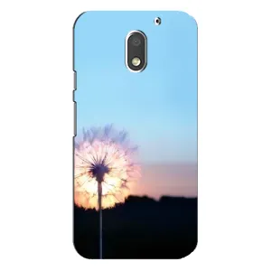 Силіконовий Чохол з кульбабками на Motorola MOTO E3 (Захід з кульбабкою)