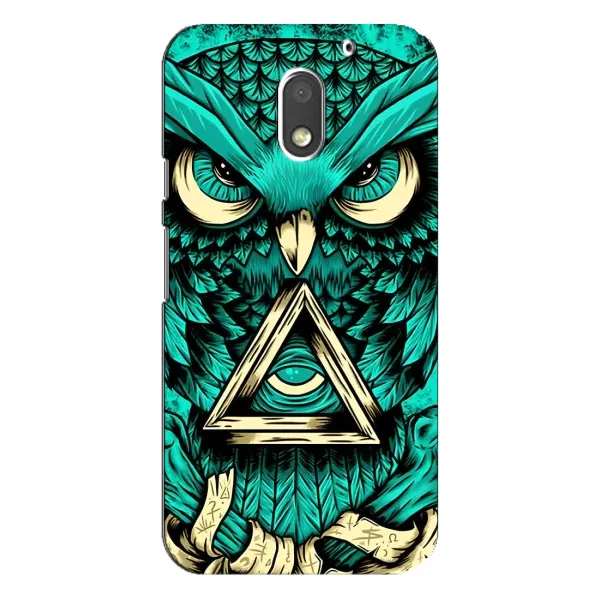 Чехол с рисунком «Зеленая сова» для Motorola MOTO E3 Чехол с рисунком «Зеленая сова» для Motorola MOTO E3