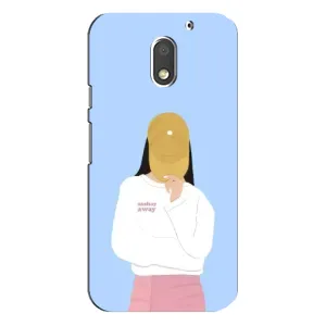 Силіконовый Чохол на Motorola MOTO E3 з картинкой Модных девушек (Жовта кепка)