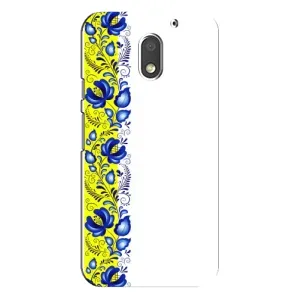 Силиконовый Чехол на Motorola MOTO E3 с картинкой Вышиванки (Желто-синяя вышиванка)