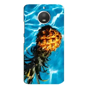 Чехол с изображением вкусной еды для Motorola MOTO E4 (Ананас)