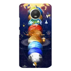 Чехол (ТПУ) с планетами на Motorola MOTO E4 (Арт планети)