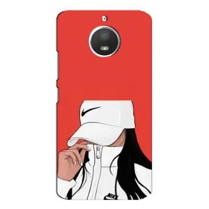 Силіконовый Чохол на Motorola MOTO E4 з картинкой Модных девушек (Дівчина Nike)