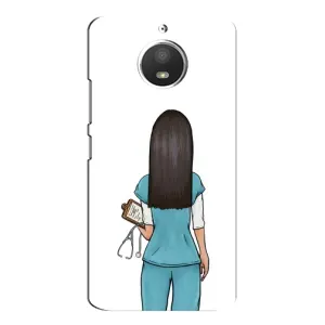 Силиконовый бампер (Работники) на Motorola MOTO E4 (Доктор)