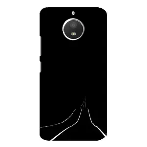 Чехол с картинками на черном фоне для Motorola MOTO E4 (Дорога)