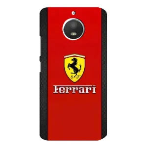 Силиконовый бампер с картинкой машины на Motorola MOTO E4 (Ferrari Logo)