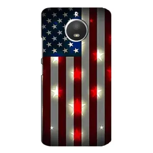 Чехол Флаг USA для Motorola MOTO E4 (Флаг США 2)