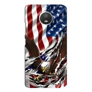 Чехол Флаг USA для Motorola MOTO E4 (Флаг USA)