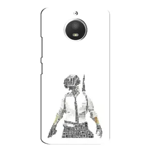 Силиконовый чехол с картинкой "Герой Pubg" на Motorola MOTO E4 (Из букв)