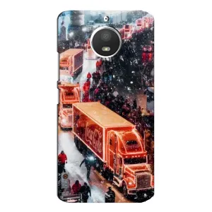 Чехлы на Новый Год Motorola MOTO E4 (Кока Кола)