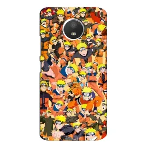 Чехлы с принтом Наруто на Motorola MOTO E4 (Коллаж Наруто)