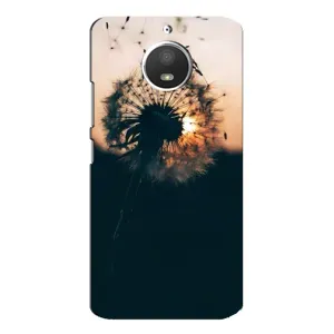 Силиконовый Чехол с одуванчиками на Motorola MOTO E4 (Красивый одуванчик)