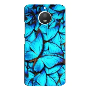 Силиконовый бампер с картинкой животных для Motorola MOTO E4 (Крылья бабочек)