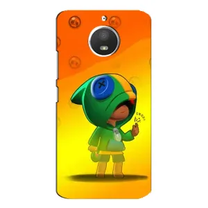Чехол Бравл Старс для Motorola MOTO E4 (LEON в кофте)