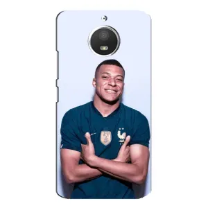 Чехол (TPU) с Футболистом на Motorola MOTO E4 (Мбаппешичка)