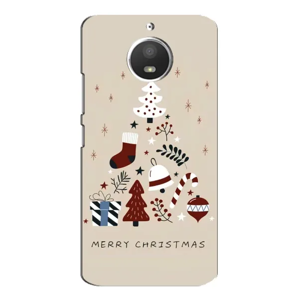 Чехол с рисунком «Merry Christmas» для Motorola MOTO E4 Чехол с рисунком «Merry Christmas» для Motorola MOTO E4