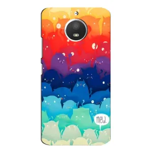 Силиконовый чехол с котиком для Motorola MOTO E4 (Mew)