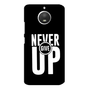 Силіконовый Чохол на Motorola MOTO E4 з картинкою НАЙК (Never Give UP)
