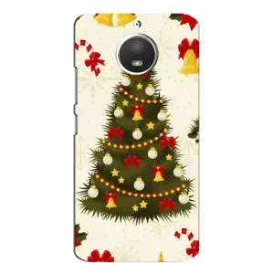 Чохол новорічна ялинка на Motorola MOTO E4 (Новорічний принт)