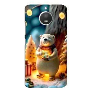 Чехлы на Новый Год Motorola MOTO E4 (Новогодний ведмеженок)