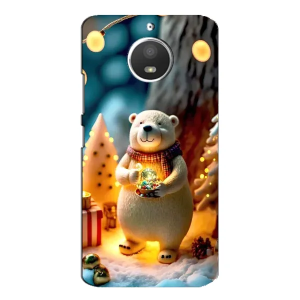 Чехол с рисунком «Новогодний ведмеженок» для Motorola MOTO E4 Чехол с рисунком «Новогодний ведмеженок» для Motorola MOTO E4