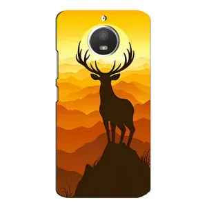 Чехлы с изображением разных животных для Motorola MOTO E4 (Силуэт Оленя)