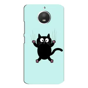 Силиконовый чехол с котиком для Motorola MOTO E4 (Падающий кот)