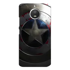 Чехол с Щитом Капитана Америки на Motorola MOTO E4 (Ретро Щит Капитана)