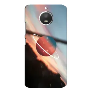 Чехол (ТПУ) с планетами на Motorola MOTO E4 (Сатурн)