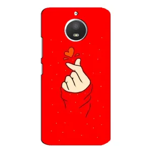 Чохол (Знак сердечка) для Motorola MOTO E4 (Сердечко на червоному)