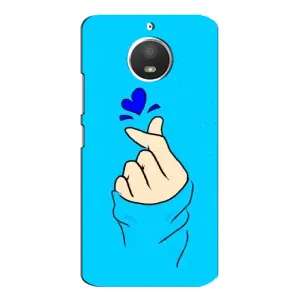 Чохол (Знак сердечка) для Motorola MOTO E4 (Сердечко на синоьому)