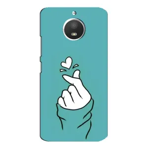 Чохол (Знак сердечка) для Motorola MOTO E4 (Сердечко на бірюзовому)