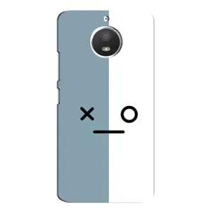 Силиконовые Чехлы (смешные стикеры) для Motorola MOTO E4 (Серо-белый)