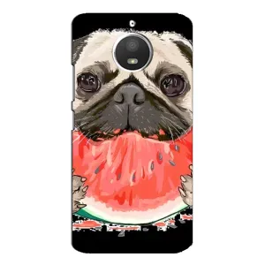 Чехол (ТПУ) Милые собачки для Motorola MOTO E4 (Смешной Мопс)