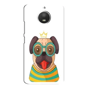 Бампер для Motorola MOTO E4 с картинкой "Песики" (Собака Король)
