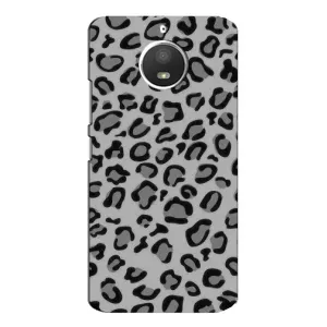 Чехол с леопардовым принтом на Motorola MOTO E4 (Темный леопрад)